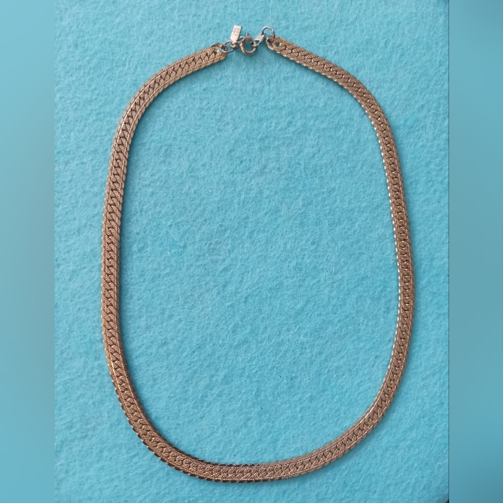 Vintage Merlite Chain, 1980s-90s , 17in Long, 1/4in Wide Gold-tone